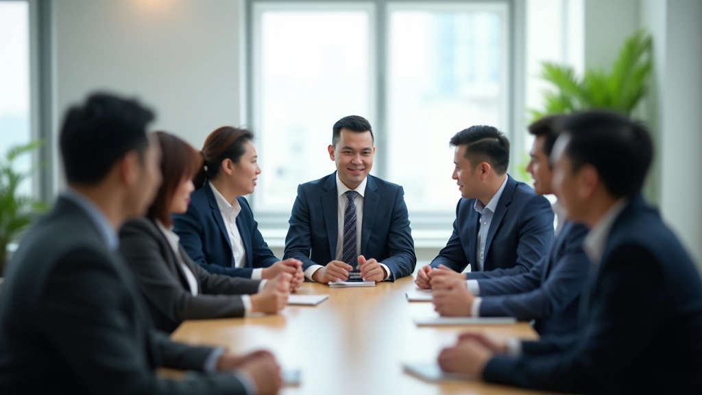 Professional team collaboration in modern office