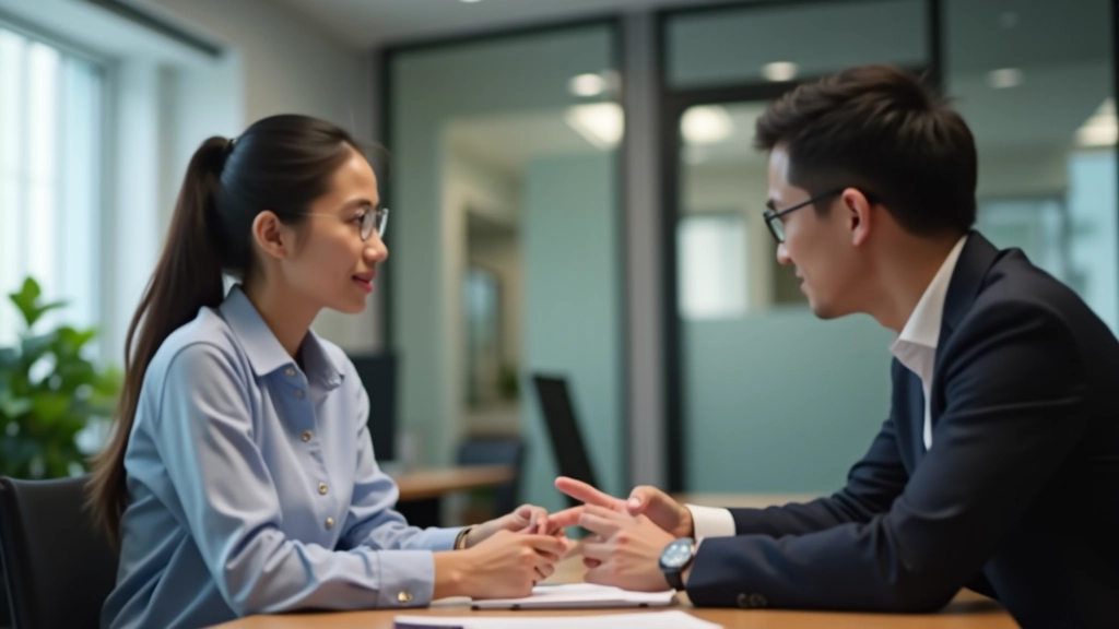Senior leader mentoring a junior team member