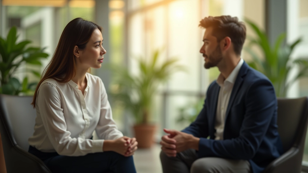 Manager providing meaningful feedback and recognition to team member